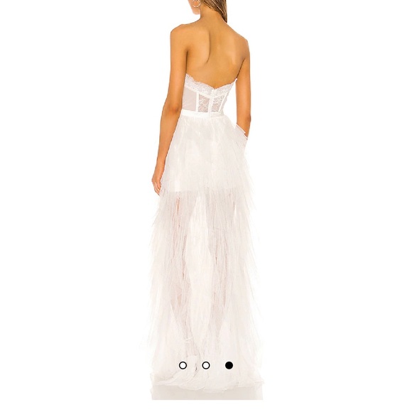 For Love & Lemons Bustier Gown in White Small - Picture 3 of 10